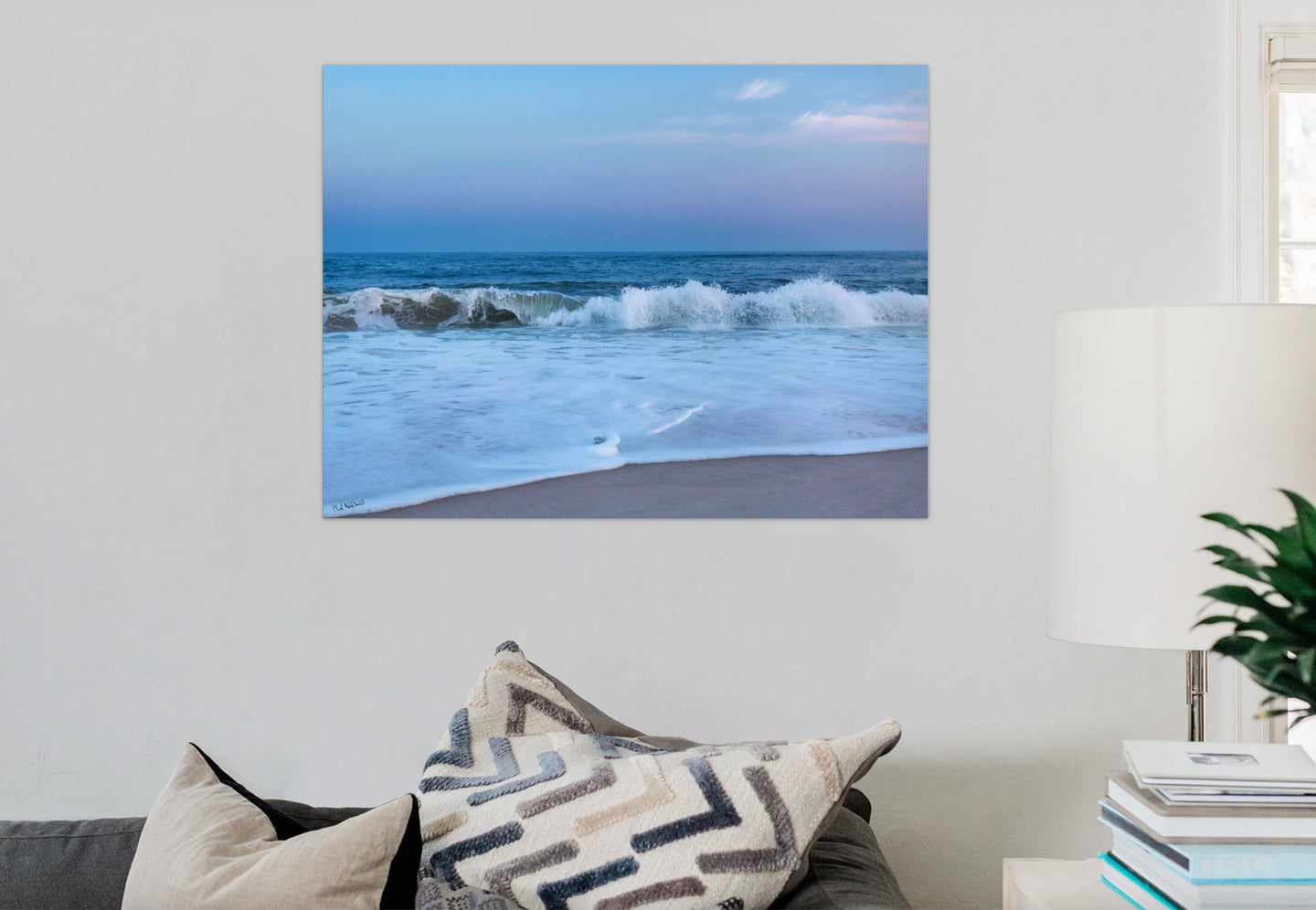 Rogers Beach Twilight 24x 36 metal frame